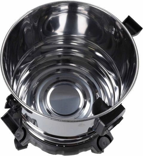 Large 20 l metal container for convenient cleaning