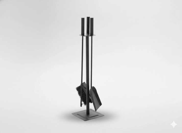 Kaminarski set 3 deli s stojalom 61 cm