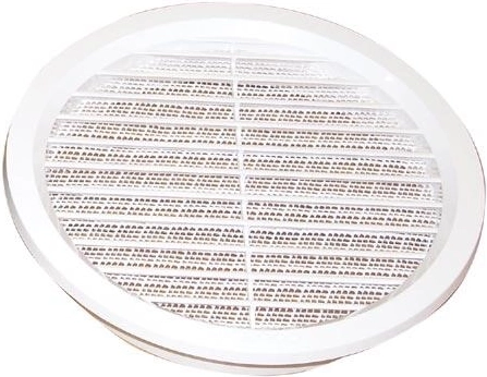 Prezračevalna rešetka z mrežico, premer 150 mm, bela
