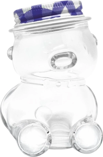 Steklenička medvedek s privijačnim pokrovčkom 150 ml