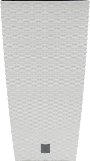 Plastični cvetlični lonec Rato Square 26,5 × 26,5 × 50 cm bel