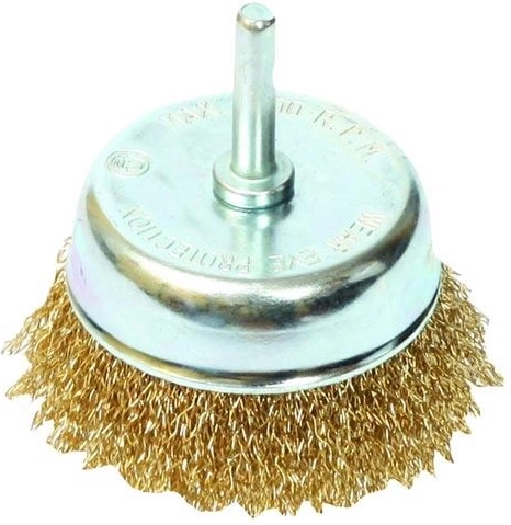 Skodelični krtača z valovito žico 65 mm, steblo FESTA