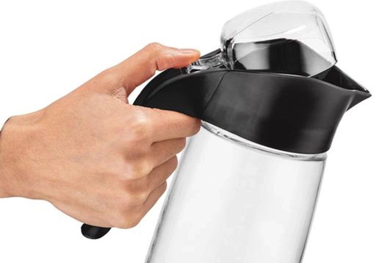 Steklen vrč s pokrovom QLUX 1,6 l