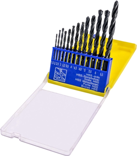 Komplet HSS svedrov za kovino 1,5–8 mm, 13 kosov