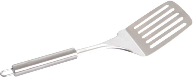 Nerjavno jeklena perforirana lopatica 33,5 cm z ušescem za obešanje