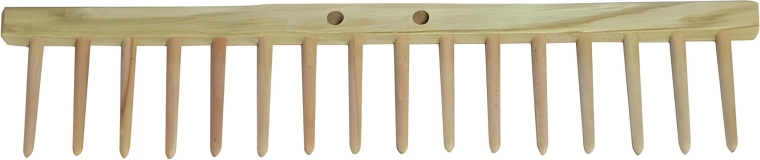 Glava za grablje s 16 zobmi – lesena, brez ročaja