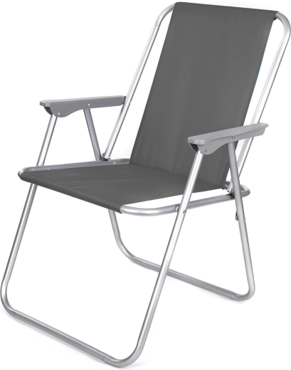 Zložljiv vrtni stol iz kovine in tekstila, antracit