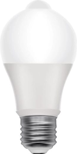 RETLUX E27 LED bulb with PIR and dusk sensor, 8 W, warm white