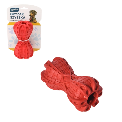 Žvečilna igrača za pse v obliki storža s prostorom za priboljške