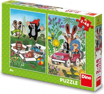 Dino puzzle Krtek – vesela doživetja 2×48 koščkov