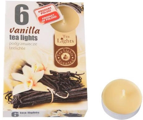 Dišeče čajne svečke z vonjem vanilje in pomaranče, 6 kos