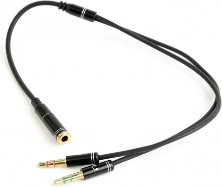 Avdio adapter 4-pin na 2× 3,5 mm minijack, 0,2 m