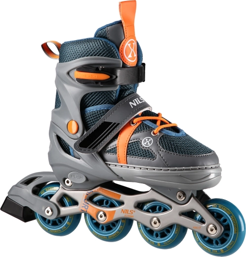 Kotalke NILS Extreme sivo-oranžne, nastavljive – M (35–38)