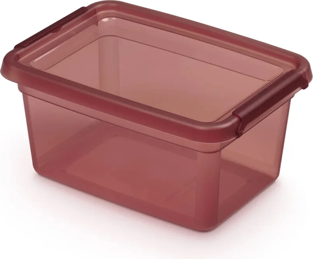 Basestore posoda za živila s pokrovom in sponkami Rhubarb 1,5 l