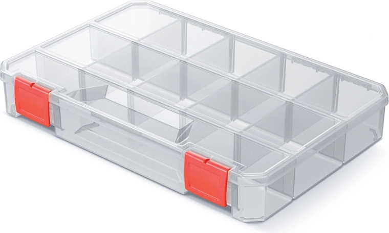 Organizator SQR BOX s prozornim pokrovom 27,5 × 18,6 × 4,1 cm