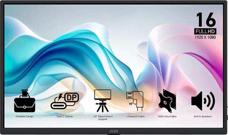 MSI PRO MP165 E6 prenosni 15,6" Full HD IPS monitor