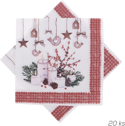 Božični papirnati prtički 33 × 33 cm (20 kos)