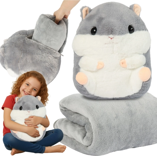 3-in-1 Plush Hamster with Blanket Kruzzel