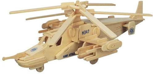 Lesena 3D sestavljanka Helikopter
