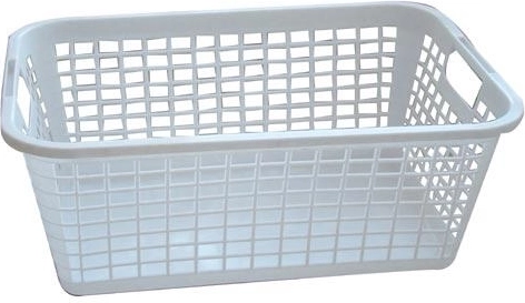 Plastična košara za perilo 67 × 45 × 27 cm, mešanica barv