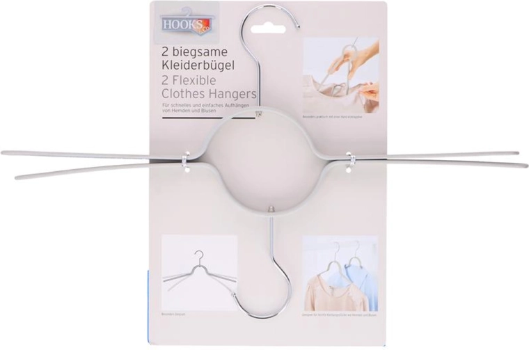 Nerjavno obešalo Flexi, komplet 2 kos