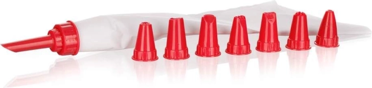 CULINARIA dekorator 8 nastavkov za okraševanje, rdeča