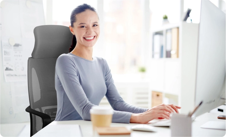 Breathable ergonomic backrest