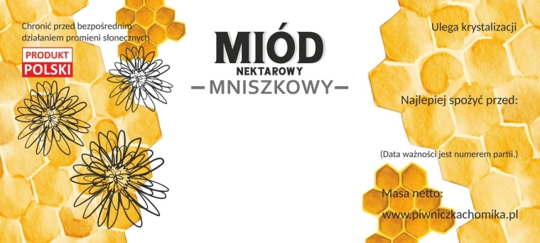 Komplet etiket za regratov nektarni med 116 × 50 mm, 100 kos