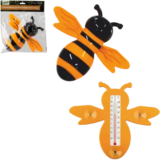 Zunanji termometer v obliki čebele s priseski 23 × 19,5 cm