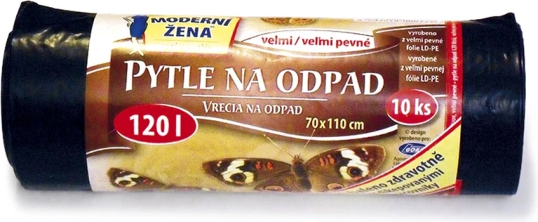 Vreče za odpad 120 l črne (10 kos)
