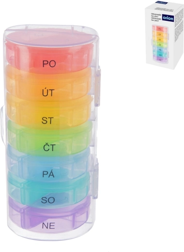 Tedenski organizator za zdravila z etuijem, 2 predelka na dan (CZ)