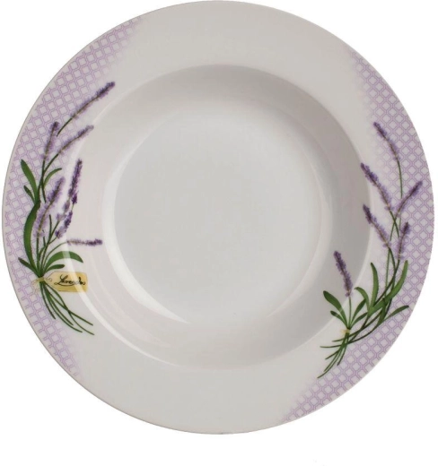 Globok porcelanast krožnik LAVENDER 21,6 cm