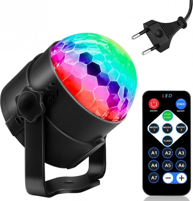 LED disko projektor z RGB svetlobnimi učinki