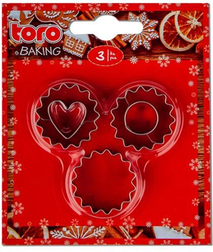 Set modelčkov za piškote – valoviti krog, 3 kosi TORO