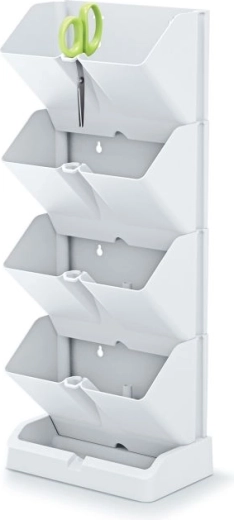 Navpični lončki za rože z škarjami za zelišča Mini Garden – bela