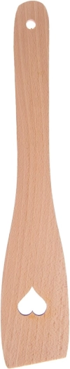Lesena ravna kuhalnica 30 cm z motivom srca