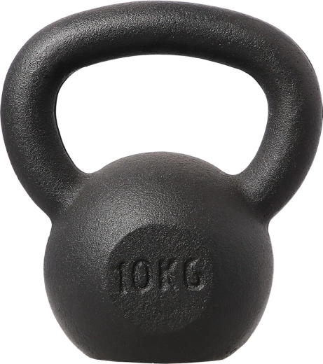 Litoželezni kettlebell HMS 10 kg, črn