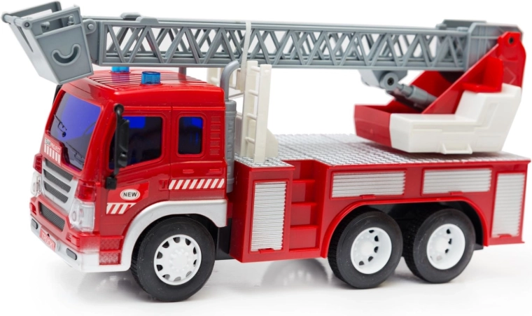 Remote-controlled fire truck with light and sound effects