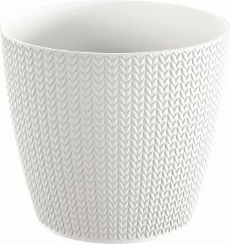 Cvetlični lonček Wheaty 12,8 cm bel