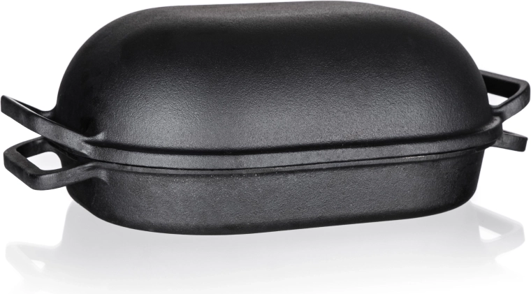 Ovalni litoželezni pekač s pokrovom