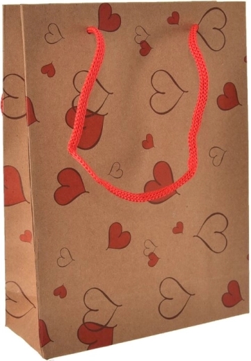 Gift bag with heart motif 15 × 6 × 20 cm