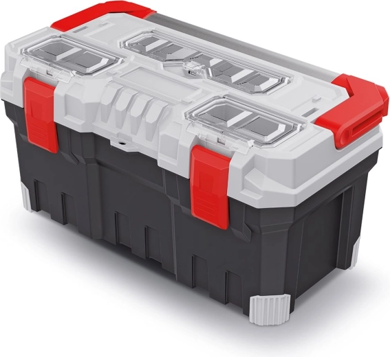 Orodni kovček TITAN PLUS s kovinskim ročajem, 554 × 286 × 276 mm, siv