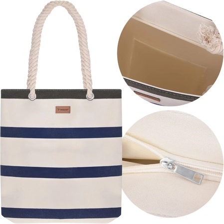 Plažna in piknik torba TRIZAND 18 l z vrvnatimi ročaji