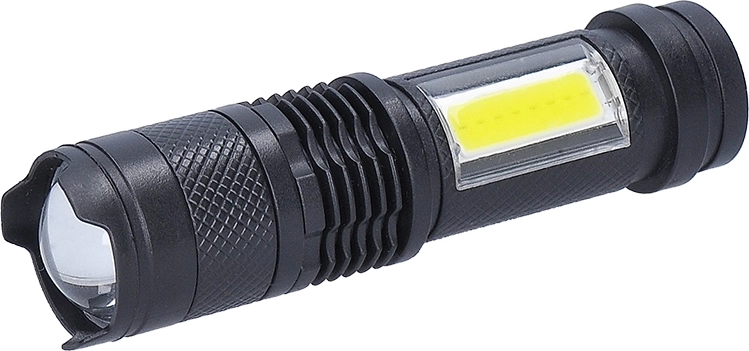 Solight LED polnilna žepna svetilka z zoomom – 1 kos