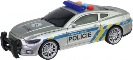 Policijski avto na vztrajnik s svetlobnimi in zvočnimi učinki, 17 cm (češčina)