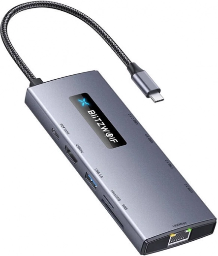 Adapter 10v1 USB‑C hub BLITZWOLF BW-NEW TH8