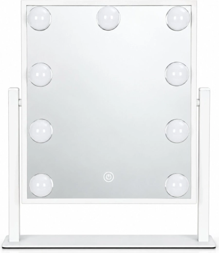 Precise makeup application thanks to 9 LED bulbs