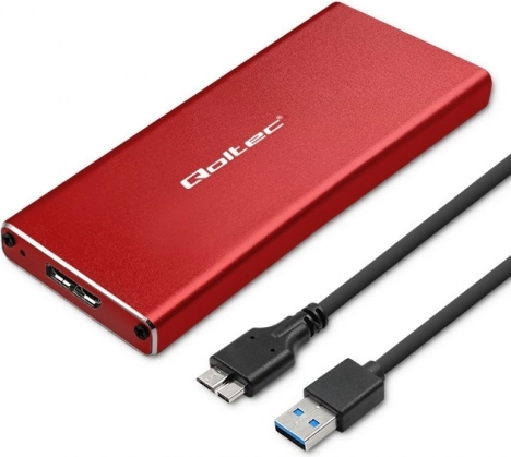 Ohišje za M.2 SSD SATA NGFF – USB 3.0, rdeče