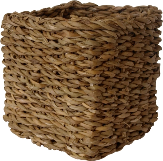 Kvadratna visoka košara iz morske trave 22 × 22 × 17 cm