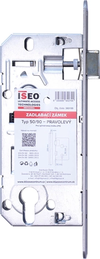 Vgradna ključavnica z vložkom ISEO 90/50/22/230 desno-leva